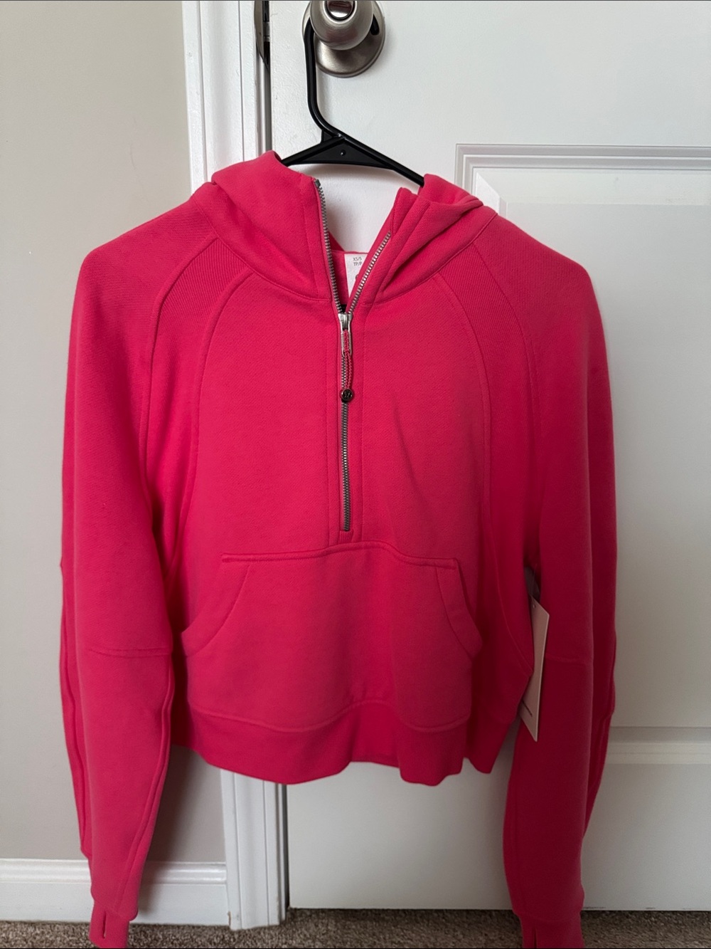 lululemon athletica Hot Pink Half-Zip Hoodie Sweater